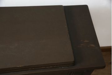 ジャンク品　SINGER(シンガー)社　お洒落なアンティークの空間を演出するミシンテーブル(シンガーミシン、ミシン台、足踏み、工業用ミシン、サイドテーブル、ディスプレイ)(R-073519)