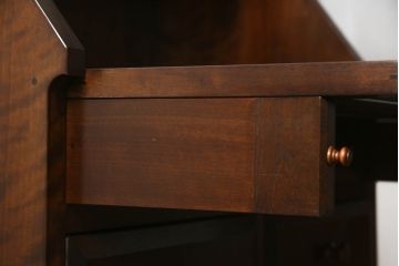 中古　美品!!　松本民芸家具　T型　シックで上品な佇まいが魅力のライティングビューロー(ワークデスク、簿記机、在宅用、在宅ワーク用、収納棚、戸棚)(R-073527)