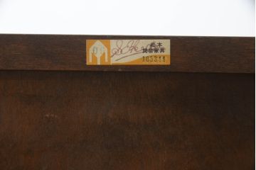 中古　美品!!　松本民芸家具　T型　シックで上品な佇まいが魅力のライティングビューロー(ワークデスク、簿記机、在宅用、在宅ワーク用、収納棚、戸棚)(R-073527)