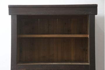 和製アンティーク　長い歳月を重ねた味わいが魅力の三尺水屋箪笥(重ね箪笥、食器棚、収納棚、重ね戸棚、時代箪笥、茶箪笥、キャビネット)(R-073528)