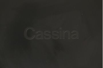 中古　Cassina(カッシーナ)　412　CAB(キャブ)　MARIO BELLINI(マリオベリーニ)　本革(レザー)　シンプルモダンな空間づくりに活躍するアームレスチェア(ダイニングチェア、椅子、イス)(定価約23万7千円)(R-073555)