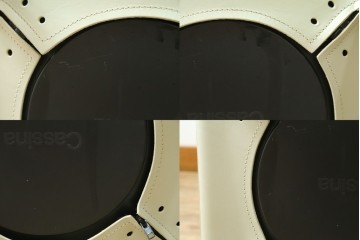 中古　Cassina(カッシーナ)　412　CAB(キャブ)　MARIO BELLINI(マリオベリーニ)　本革(レザー)　シンプルモダンな空間づくりに活躍するアームレスチェア　定価約23万7千円　(R-073556)