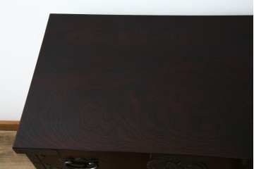 中古　岩谷堂箪笥　桜木作　立派な手打ち金具が目を惹く車箪笥　(R-073557)