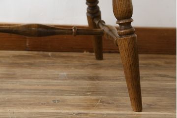 【★K様ご決済用】中古　柏木工　ゆったりとした座り心地が魅力的なウィンザーチェア(ウインザーチェア、かしわ木工、KASHIWA、ダイニングチェア、板座チェア、椅子、イス)(R-073559)