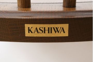 【★K様ご決済用】中古　柏木工　ゆったりとした座り心地が魅力的なウィンザーチェア(ウインザーチェア、かしわ木工、KASHIWA、ダイニングチェア、板座チェア、椅子、イス)(R-073559)
