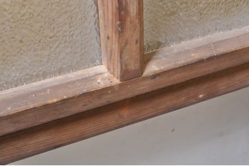 ビンテージ建具　どこか懐かしい雰囲気漂うガラス戸4枚セット(引き戸、ヴィンテージ)(R-073565)