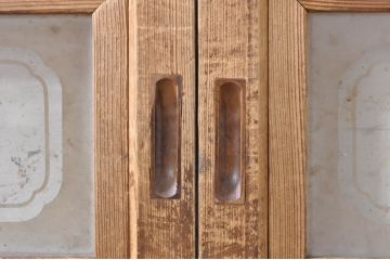 ビンテージ建具　どこか懐かしい雰囲気漂うガラス戸4枚セット(引き戸、ヴィンテージ)(R-073565)
