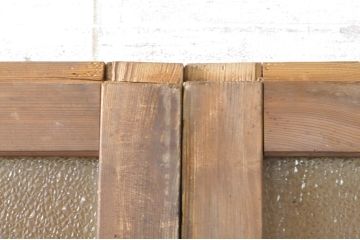 ビンテージ建具　どこか懐かしい雰囲気漂うガラス戸4枚セット(引き戸、ヴィンテージ)(R-073565)