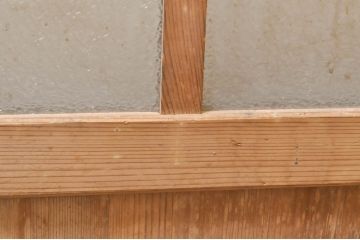 ビンテージ建具　どこか懐かしい雰囲気漂うガラス戸4枚セット(引き戸、ヴィンテージ)(R-073565)