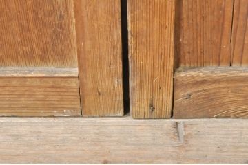 ビンテージ建具　どこか懐かしい雰囲気漂うガラス戸4枚セット(引き戸、ヴィンテージ)(R-073565)