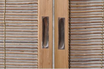 ビンテージ建具　涼しげな和の空間を演出する幅狭夏戸4枚セット(引き戸、簾戸、簀戸、葭戸、すど、夏障子、ヴィンテージ)(R-073566)