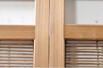 ビンテージ建具　涼しげな和の空間を演出する幅狭夏戸4枚セット(引き戸、簾戸、簀戸、葭戸、すど、夏障子、ヴィンテージ)(R-073566)