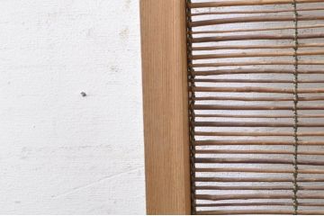 ビンテージ建具　涼しげな和の空間を演出する幅狭夏戸2枚セット(引き戸、簾戸、簀戸、葭戸、すど、夏障子、ヴィンテージ)(R-073567)