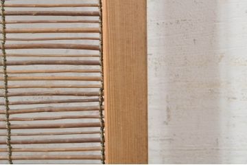 ビンテージ建具　涼しげな和の空間を演出する幅狭夏戸2枚セット(引き戸、簾戸、簀戸、葭戸、すど、夏障子、ヴィンテージ)(R-073567)