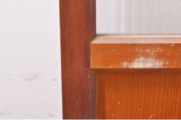 アンティーク建具　ノスタルジックな雰囲気漂うガラス戸3枚セット(引き戸)(R-073568)