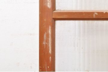 アンティーク建具　ノスタルジックな雰囲気漂うガラス戸2枚セット(引き戸)(R-073569)
