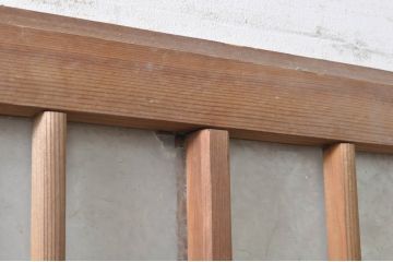 アンティーク建具　落ち着いた和の雰囲気を演出する組子入りガラス戸2枚セット(引き戸)(R-073570)