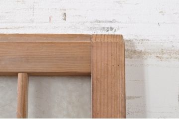 アンティーク建具　落ち着いた和の雰囲気を演出する組子入りガラス戸2枚セット(引き戸)(R-073570)