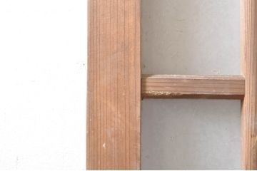 アンティーク建具　落ち着いた和の雰囲気を演出する組子入りガラス戸2枚セット(引き戸)(R-073570)
