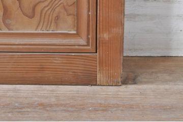 アンティーク建具　落ち着いた和の雰囲気を演出する組子入りガラス戸2枚セット(引き戸)(R-073570)