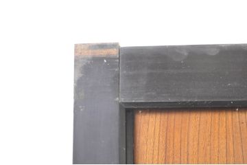 アンティーク建具　鏡板　欅(ケヤキ)材　風情のある佇まいが魅力的な幅広格子帯戸2枚セット(引き戸、格子戸)(R-073572)