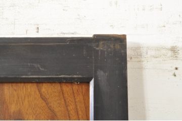 アンティーク建具　鏡板　欅(ケヤキ)材　風情のある佇まいが魅力的な幅広格子帯戸2枚セット(引き戸、格子戸)(R-073572)