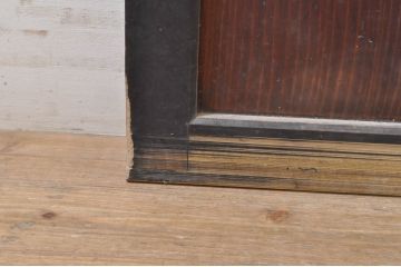 アンティーク建具　落ち着いた和の空間を演出する幅広帯戸2枚セット(引き戸、板戸)(R-073574)