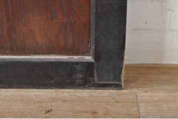 アンティーク建具　落ち着いた和の空間を演出する幅広帯戸2枚セット(引き戸、板戸)(R-073574)