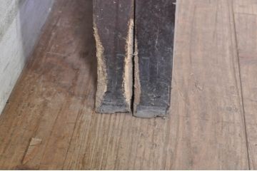 アンティーク建具　落ち着いた和の空間を演出する幅広帯戸2枚セット(引き戸、板戸)(R-073574)