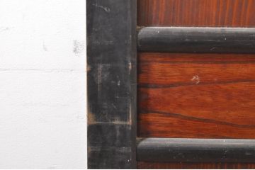 アンティーク建具　落ち着いた和の空間を演出する幅広帯戸2枚セット(引き戸、板戸)(R-073576)
