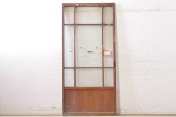 アンティーク建具　レトロな空間づくりにオススメのガラス戸1枚(引き戸)(R-073577)