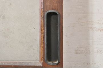 アンティーク建具　レトロな空間づくりにオススメのガラス戸1枚(引き戸)(R-073577)