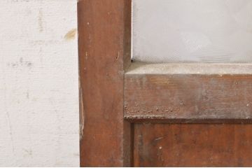 アンティーク建具　レトロな空間づくりにオススメのガラス戸1枚(引き戸)(R-073577)