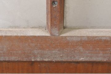 アンティーク建具　レトロな空間づくりにオススメのガラス戸1枚(引き戸)(R-073577)