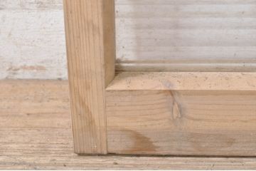アンティーク建具　素朴な木味が魅力的なガラス窓2枚セット(引き戸、ガラス戸)(R-073578)