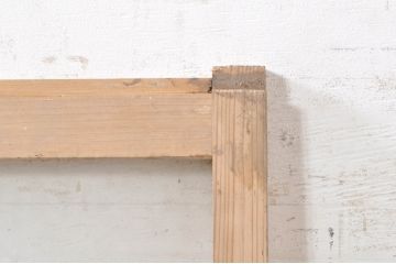 アンティーク建具　素朴な木味が魅力的なガラス窓2枚セット(引き戸、ガラス戸)(R-073578)
