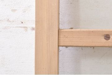 アンティーク建具　素朴な木味が魅力的なガラス窓2枚セット(引き戸、ガラス戸)(R-073578)