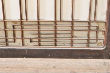 アンティーク建具　ひょうたんの繊細な意匠が趣溢れる障子窓2枚セット(引き戸、障子戸、窓)(R-073579)