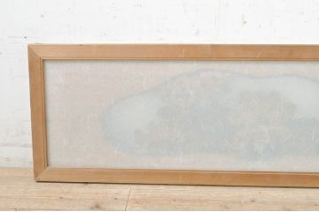 ビンテージ建具　華やかな菊のデザインが素敵な彫刻欄間1枚(明かり取り、明り取り、ヴィンテージ)(R-073581)