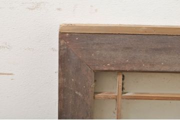 アンティーク建具　落ち着いた和モダンな空間づくりにおすすめの格子欄間2枚セット(明かり取り、明り取り)(R-073583)
