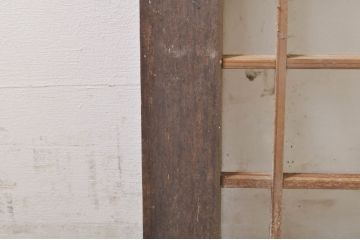 アンティーク建具　落ち着いた和モダンな空間づくりにおすすめの格子欄間2枚セット(明かり取り、明り取り)(R-073583)