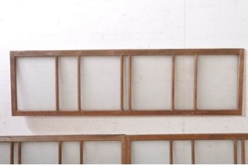 アンティーク建具　どこか懐かしい雰囲気を醸し出す明かり取り3枚セット(明り取り、ガラス欄間)(R-073585)