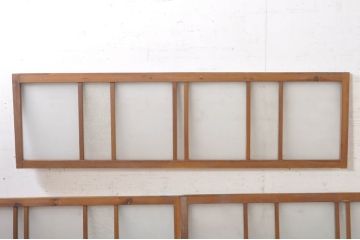 アンティーク建具　どこか懐かしい雰囲気を醸し出す明かり取り3枚セット(明り取り、ガラス欄間)(R-073585)