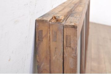 アンティーク建具　どこか懐かしい雰囲気を醸し出す明かり取り3枚セット(明り取り、ガラス欄間)(R-073585)