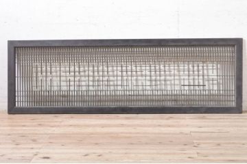 アンティーク建具　落ち着いた和の空間を演出する組子欄間1枚(明り取り、明かり取り、格子欄間)(R-073586)