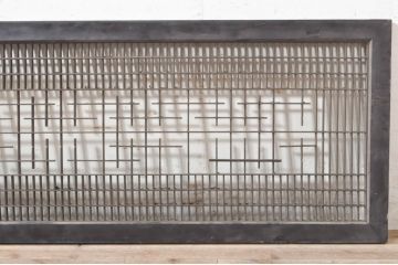 アンティーク建具　落ち着いた和の空間を演出する組子欄間1枚(明り取り、明かり取り、格子欄間)(R-073586)