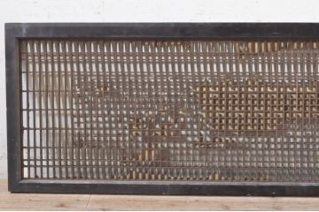 アンティーク建具　和モダンな空間を演出する障子欄間1枚(格子欄間、明り取り、明かり取り)(R-073588)