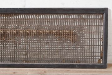 アンティーク建具　和モダンな空間を演出する障子欄間1枚(格子欄間、明り取り、明かり取り)(R-073588)