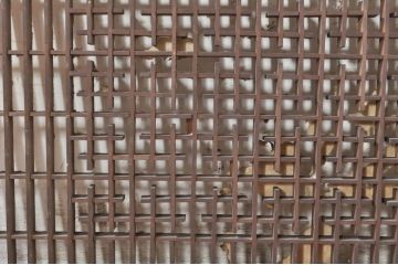 アンティーク建具　和モダンな空間を演出する障子欄間1枚(格子欄間、明り取り、明かり取り)(R-073588)