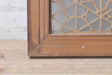 アンティーク建具　両面ガラス　上質な和の空間を演出する組子欄間1枚(明り取り、明かり取り)(R-073590)
